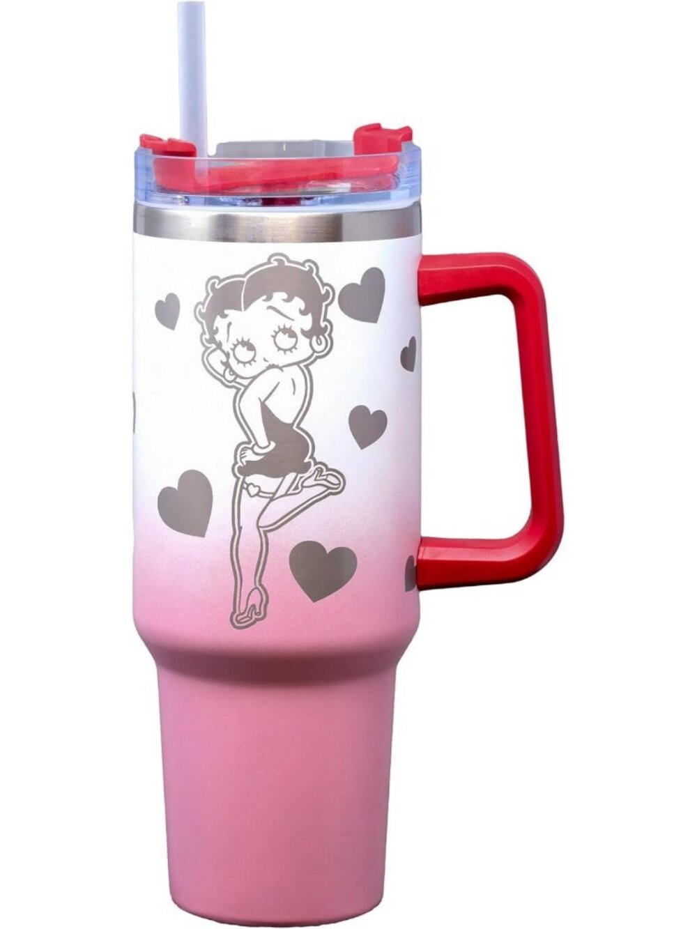 Spoontiques Etched Stainless Steel Travel Mug, 40oz - Double Wall Insulation